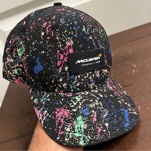 MCLAREN Kids Splatter Paint Cap - Black and Multicolor
